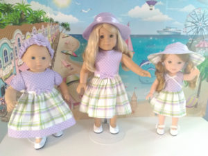 Image of popular dolls dressing in fashions by Linda Mohr
